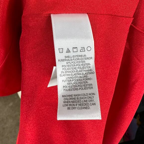 DRESS THE POPULATION Vibrant Red Catalina A-Line Midi Dress Women's Size Medium - Picture 6 of 9